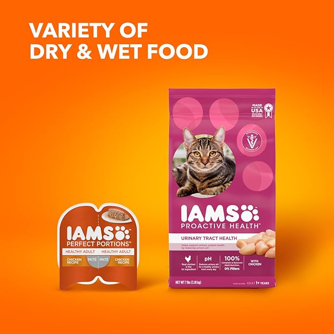 IAMS Proactive Health Adult Urinary Tract Healthy Dry Cat Food with Chicken, 16 lb. Bag-Mewly Pet