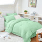 HYMOKEGE Mint Green Twin XL Comforter Set Seersucker 5 Pieces, All Season Luxury Bed in a Bag for Bedroom, Bedding Set with Comforter, Sheets, Pillowcase & Sham
