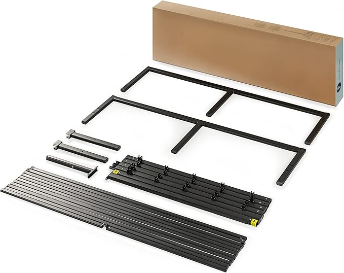 Best Price Mattress 16 Inch Metal Platform Bed Frame, Heavy Duty Steel Slats, Black, Twin