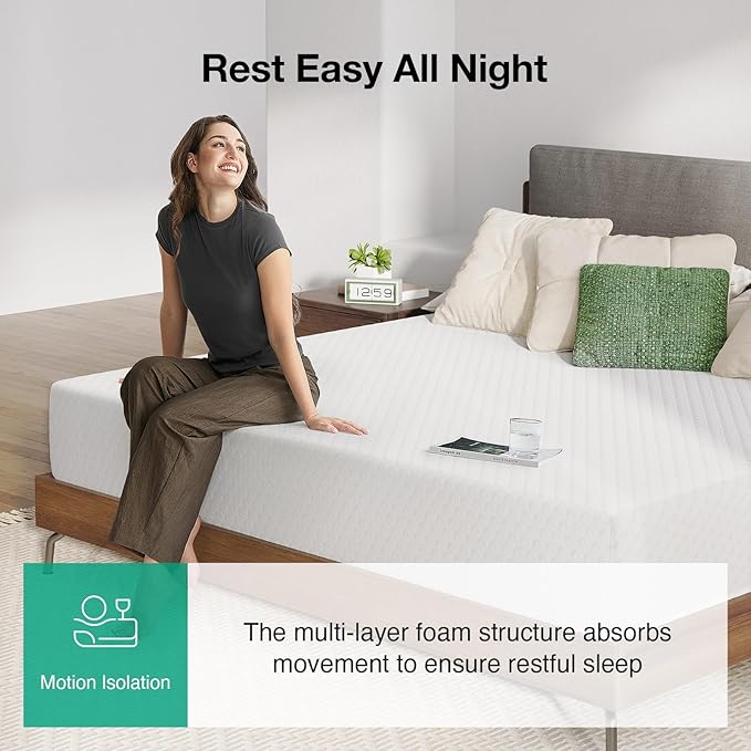 Novilla 14 Inch Queen Mattress, Queen Size Memory Foam Mattress for Pressure Relief & Supportive, Cool Refreshing Sleep Mattrerss in a Box, CertiPUR-US Certified Mattress, Medium Firm