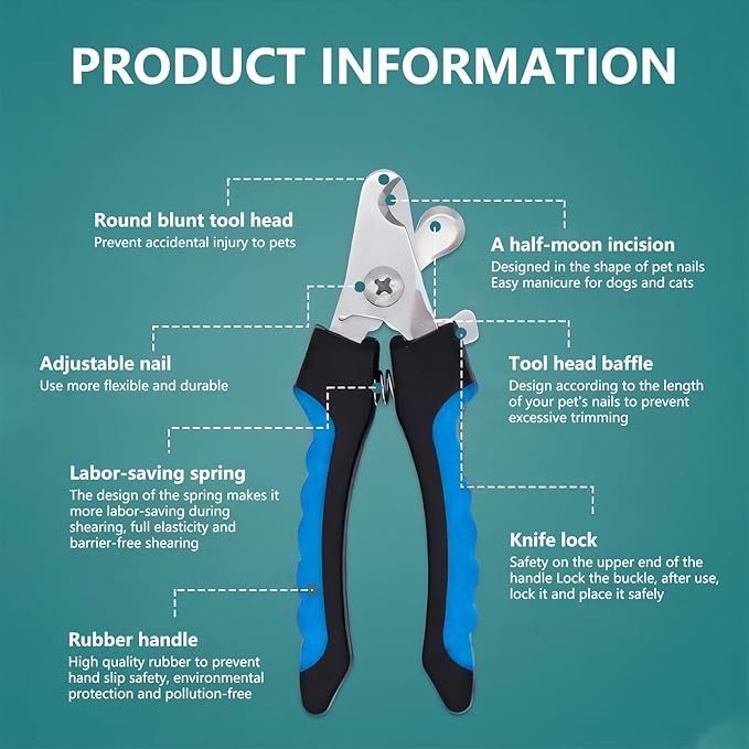 Cat Dog Specific Nail Clipper, Avoiding Excessive Cutting, Suitable for Beginners. It Can Also be Used for Small Animals Such as Birds, Hamsters, Rabbits, Hedgehogs, Ferrets, Guinea Pigs, Etc.-Mewly Pet