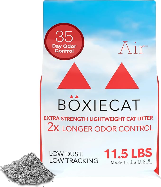 Boxie Extra Strength Cat Litter, Lightweight 35-Day Odor Control, Clumping, 11.5lb-Mewly Pet