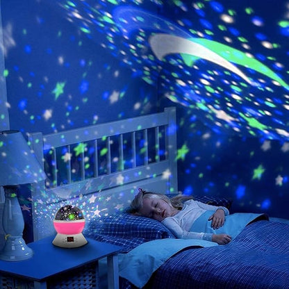 Snowflake Projector Night Light Indoor, Snowflake Nightlight with Timer, Star Lights Projector for Ceiling Kids Room Decor Gifts for 3-8 Year Old Girls Christmas Birthday Gift for Toddler