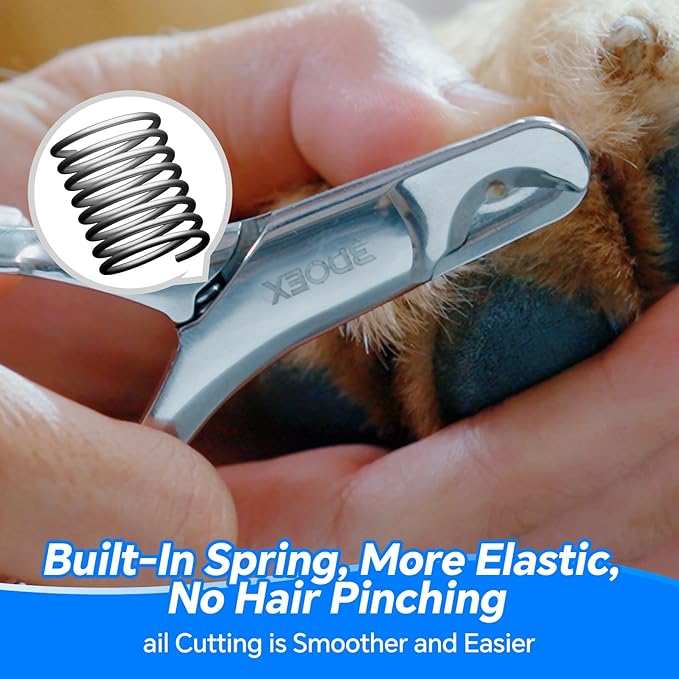 Dog Cat Nail Clippers for Large Dogs Heavy Duty Dog, Professional Stainless Steel Pet Nail Trimmers, Sharp & Safe with Ergonomic Handle, Built-in Nail File-Mewly Pet