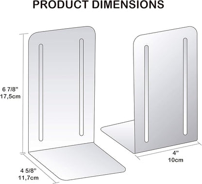 Acrimet Premium Metal Bookends (Heavy Duty) (Deep Blue Color) (1 Pair)