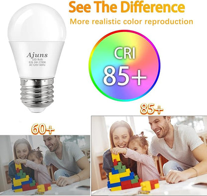 LED 3W 25 Watt Light Bulbs Equivalent, 120V Ceiling Fan Light Table Lamp Bulb Warm White 2700K LED Energy Saving Light E26 Base, Suitable for Home 4 Pack