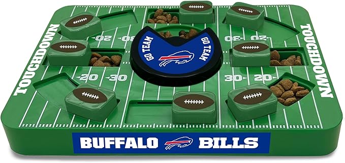 Pets First NFL Buffalo Bills Large Puzzle Toy, Dog Puzzle Treat Toy, New Large Size, Interactive Dog Treat Toy, Dog Slow Feeding Toy-Mewly Pet