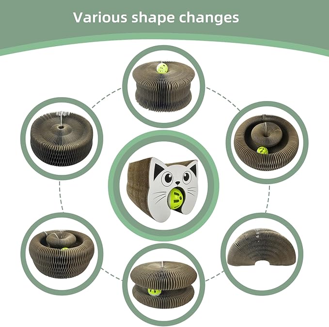 Magic Accordion Cat Scratching Board - Interactive Toy for Bored Indoor Cats, Fun & Durable Cat Toys 2Pack-Mewly Pet