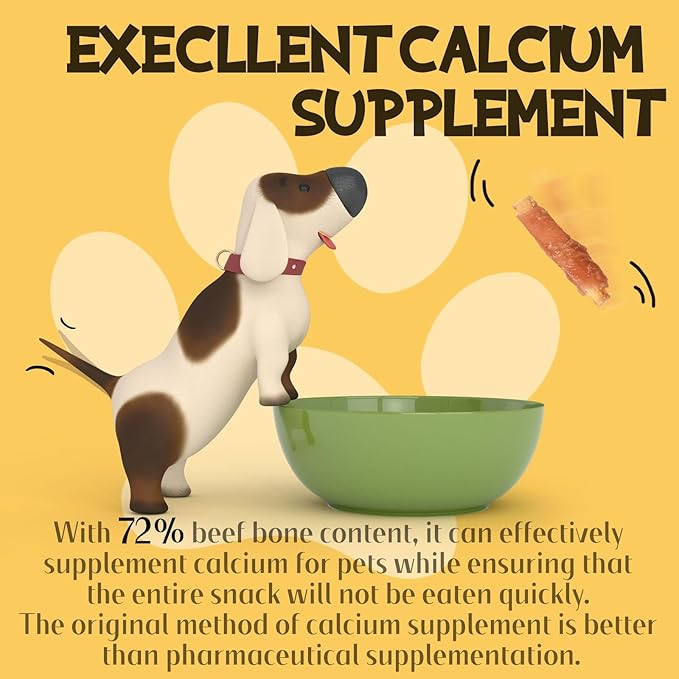 ASMPET Dog Treats Chews, Chicken Wrapped Beef Cartilage, Rawhide Free & Grain Free Dog Snacks 10.6 oz-Mewly Pet