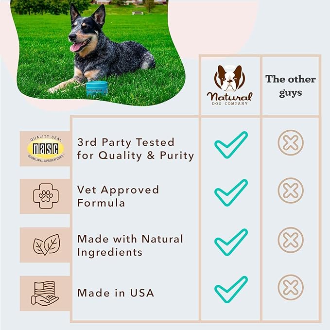 Natural Dog Company 25 in 1 Multivitamin for Dogs – Daily Soft Chews with Vitamins, Minerals & Antioxidants, Immune & Joint Support, for All Ages, Sizes & Breeds, Bacon & Peanut Butter – 90 Count-Mewly Pet