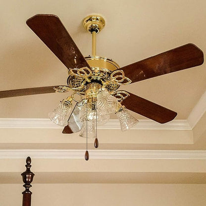 4 Pieces Ceiling Fan Chain Pulls Extender Wooden Pull Chain Extension Ornaments for Ceiling Light Lamp Fan(Walnut Color)