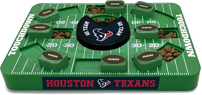 Pets First NFL Houston Texans Large Puzzle Toy - Interactive Dog Treat Puzzle, New Size, Slow Feeding Toy-Mewly Pet