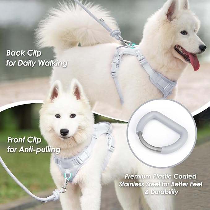No Pull Dog Harness, Puppy Vest with Front Clip for Small Medium Large Sized Dog(Light Blue,XS)-Mewly Pet