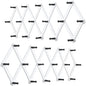 WEBI Accordion Wall Hanger,Wooden Expandable Coat Rack,Accordion Hat Rack for Wall for Hats,Caps,16 Peg Hooks,Black White,2 Packs