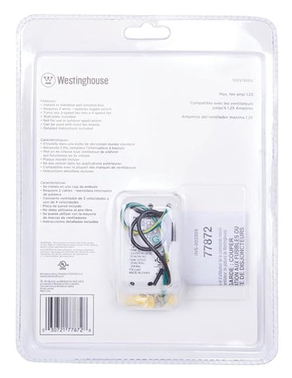 Westinghouse 7787200 Ceiling Fan Wall Control , White