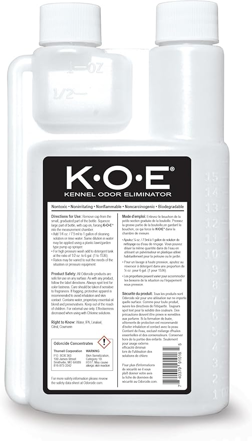 Ordorcide K.O.E. Apricot Odor Eliminator 16 oz for Strong Odor for Cages, Runs & More – Pet Odor Eliminator for Home & Kennel w/Safe, Non-Enzymatic Formula-Mewly Pet