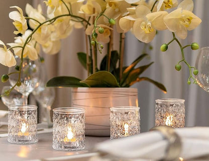36pcs Votive Candle Holders for Wedding Centerpieces, Clear Glass Candle Holder in Bulk, Tealight Candle Holder for Party Decorations and Home Decor
