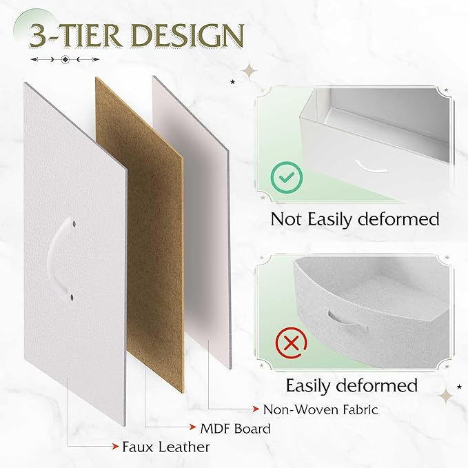 WLIVE White Nightstand, 2 Drawer Dresser for Bedroom, Small Night Stand with Fabric Drawers, Bedside Furniture, End Table for Bedroom, Closet, Entryway, College Dorm