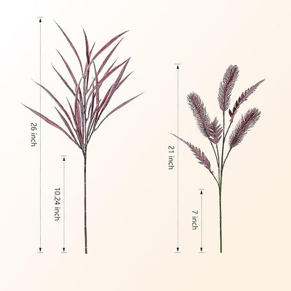 7 PCS Artificial Fall Stem Fake Plants, 26 in Fake Leaves Autumn Greenery Branches Fall Flowers Faux Foliage DIY Stems for Vase Thanksgiving Home Kitchen Office Indoor Centerpiece Table Decoration