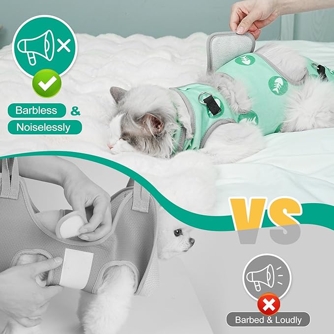 Supet Cat Grooming Hammock, Self-Adhesive Cat Nail Clipper Hammock, Soft Fabric Cat Wrap for Cutting Nails, Quickly Calm Down for Medicine, Teeth Brushing, Ear Cleaning-Mewly Pet