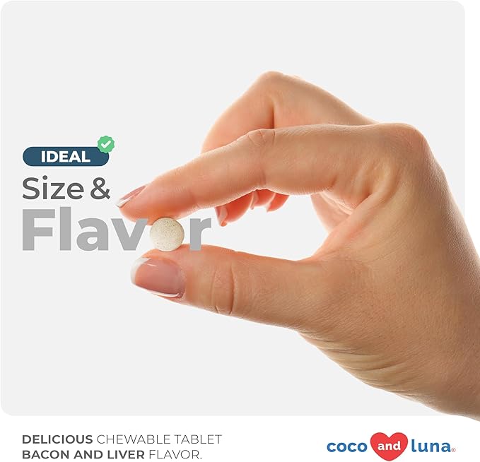 Eye Support for Dogs - 120 Chewable Tablets - Supplements for Vision, Eye Vitamins for Dogs, with Cod Liver Oil Antioxidant, Omega 3 EPA and DHA Fatty Acids.-Mewly Pet