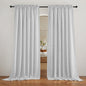 RYB HOME Wide Curtains Flax Linen Woven Drapes, Light Filtering Privacy UV Protected Heavy Duty Window Blinds Voile for Backdrop, Wedding, Villa, Sliding Door, W 70" x L 108", 2 Panels, Dove Grey