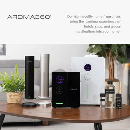 Aroma360 - Escapade Fragrance Oil Scent - Luxury Aromatherapy Scent Diffuser Oil - Hints of Lemon, Ocean, Bergamot, & Fragrant Jasmine - for Essential Oil Diffusers - for Home & Office - 120mL