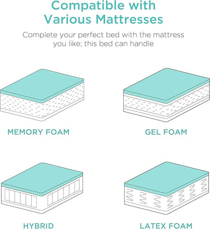 Best Choice Products Ergonomic Split King Size Adjustable Bed Frame, Electric Base w/Wireless Remote Control, Nightlight, Massager, 2 USB Ports