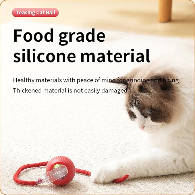 Cat Toys Hanging Door Electric and Moving Ball, Cats Toy Interactive for Indoor for Bored Feather Toys Kitten Rechargeable Door Hanging Automatic Retractable String（White）-Mewly Pet