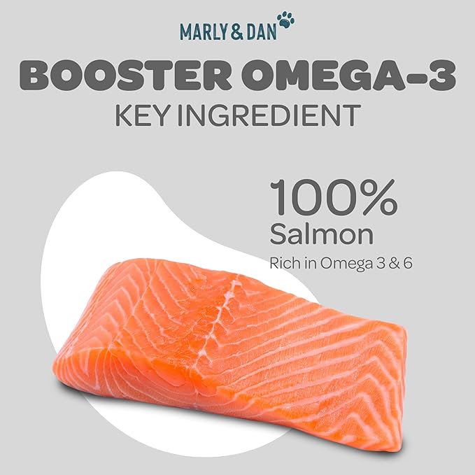 Marly & Dan Tasty 100% Freeze Dried Salmon Omega-3 Booster Treats and Food Topper for Cats-Mewly Pet