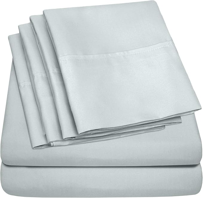 Queen Sheets Blue Porclain - 6 Piece 1500 Supreme Collection Fine Brushed Microfiber Deep Pocket Queen Sheet Set Bedding - 2 Extra Pillow Cases, Great Value, Queen, Porclain Blue