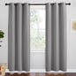 NICETOWN Thermal Insulated Grommet Blackout Curtains, Silver Grey, 2 Panels, W42 x L78 -Inch, Kids Window Drape Panel for Nursery, Privacy Short Curtains