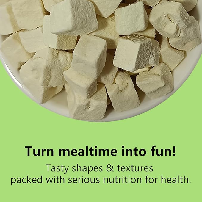 Freeze-Dried Tofu Hamster Treats, Grain-Free & Healthy Chews, High Protein Natural Snacks for Small Pets, Rabbits, Gerbils, Mice Degus, Chinchilla, 4.5 oz Pack-Mewly Pet