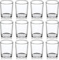 DARJEN Votive Candle Holders Set of 12 - Glass Votives Holder - Clear Floating Tealight Candle Holder Bulk for Table Centerpieces & Wedding Decor