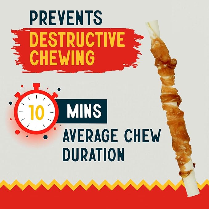 Canine Chews 5" Double Wrapped Chicken Dog Treats - 100 (Pack)-Mewly Pet