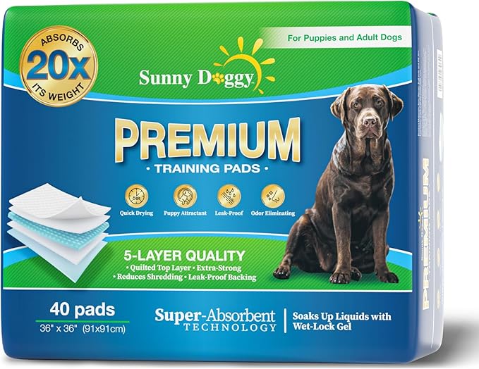 Pee Pads for Dogs Extra Large 36”x 36”, 40 Count Puppy Pads Pet Training Pads Disposable Upgraded Odor Control, Potty Pads Absorbent and Leak-Proof Dog Housebreaking & Puppy Supplies-Mewly Pet