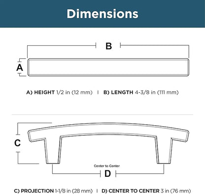 Franklin Brass (10-Pack) – Deep Bronze Cabinet Handles, 3 Inch Hole Center, Pulls for Drawers, Kitchen Cabinet Door, Dressers | Pierce