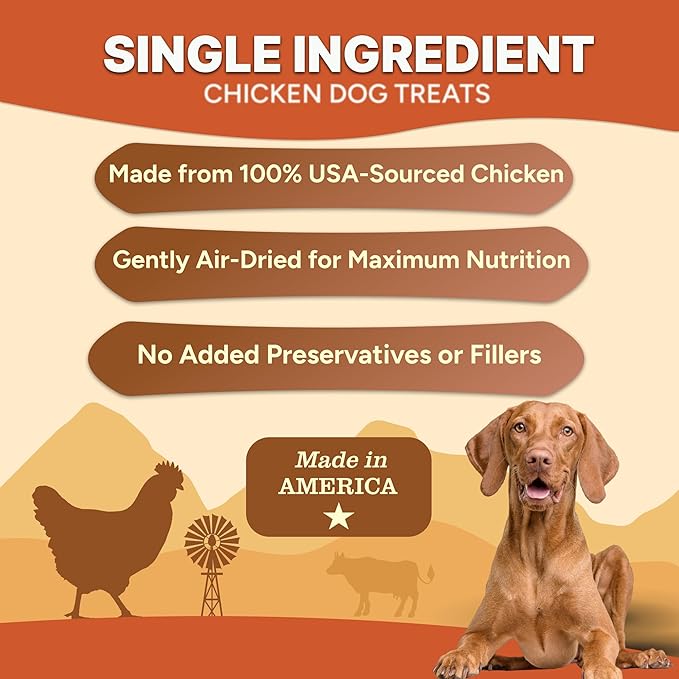 Gaines Family Farmstead Chicken Chips for Dogs – 6 oz Natural, High-Protein Dog Treats, Rawhide-Free Chews, Single Ingredient, Grain-Free, Made in USA-Mewly Pet