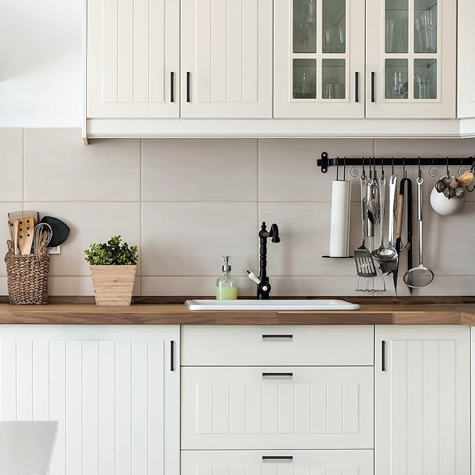 Ravinte 32 Pack 4-1/2 Inch Square Cabinet Handles - Matte Black Pulls for Kitchen Drawers, Cabinets, Cupboards - Hardware Handles