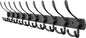 Coat Rack Wall Mount with 10 Tri Hooks, Stainless Steel 32 Inch – Black Matte Finish, Heavy Duty Wall Mounted Hook Rack for Coats, Hats, Towels, Scarfs, Robes, Bags, Entryway & Bathroom