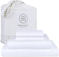 Threadmill Luxury 100% Cotton King Size Sheets Set- 800 Thread Count Jacquard Celine Hotel White, Better Than Egyptian Cotton,4 Pc Striped Bed Set, Damask Bed Sheets with 16" Deep Pocket