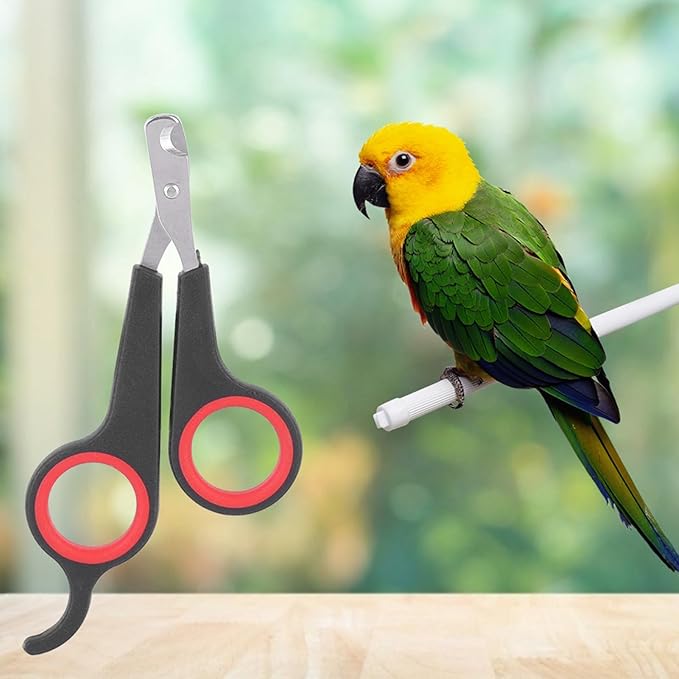 Cat Nail Trimmer, Pet Nail Clippers, Stainless Steel Bird Nail Clippers, Comfortable Cat Nail Cutter, Small Animal Nail Clippers 4.6x2.4In for Bird, Rabbit, Dog, Parrot-Mewly Pet