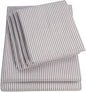 Twin Size Bed Sheets - 4 Piece 1500 Supreme Collection Fine Brushed Microfiber Deep Pocket Twin Sheet Set Bedding - 1 EXTRA PILLOW CASES, GREAT VALUE, Twin, Classic Stripe Gray