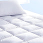 Full Mattress Topper & Mattress Pad Protector in One Quality Plush Luxury Down Alternative Pillow Top Make Your Bed Luxurious 18" Deep Pockets White