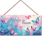 Personalized Sign Butterfly Decor For Girls Room, Fantasy Themed Kids Bedroom Decor, Dreamy Painting Room Décor for Little Man Cave, Wall Decorations For Girls Room Nursery Baby Playroom