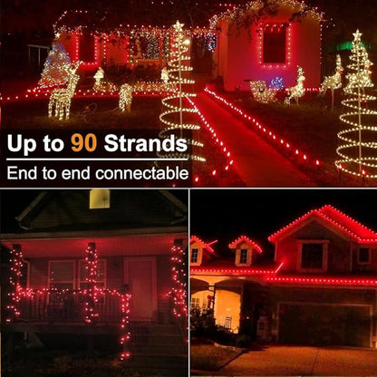 Brizled Red String Lights, 16ft 25 LED Faceted C9 Chrsitmas Lights, Connectable 120V UL Certified Tree Lights, Indoor Outdoor Christmas String Lights for Xmas, Patio, Party