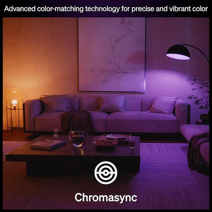 Philips Hue Smart LED A19 Bulb, White & Color Ambiance, E26 Base, 7.2W, Full Spectrum Light 1000K-20000K, 810 Lumens, Dimmable, Works with Alexa, Google, & Apple Home,1pk