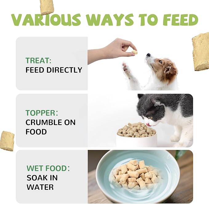 Freeze Dried Dog Treats,Chicken Breast&Organs Recipe Raw Dog Food Topper, High Protein Freeze-Dried Food for Cats, Rawhide Free, Gluten&Grain Free, 5.3oz-Mewly Pet