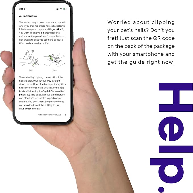 Cat Nail Clippers for Beginners and Groomers - Best Pet Nail Clippers & Claw Trimmer for Home Grooming Kit - Grooming Tool for Small Animals Tiny Dog Indoor Cat Bunny Rabbit Bird Kitten - Ebook Guide-Mewly Pet