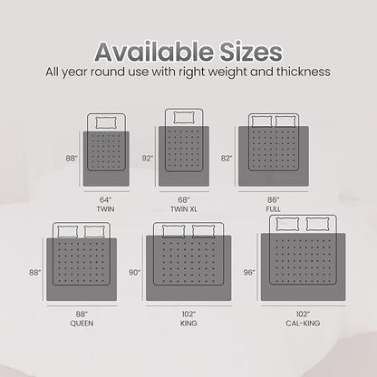 Utopia Bedding Comforter Duvet Insert, Quilted Comforter with Corner Tabs, Box Stitched Down Alternative Comforters Queen Size (Grey)